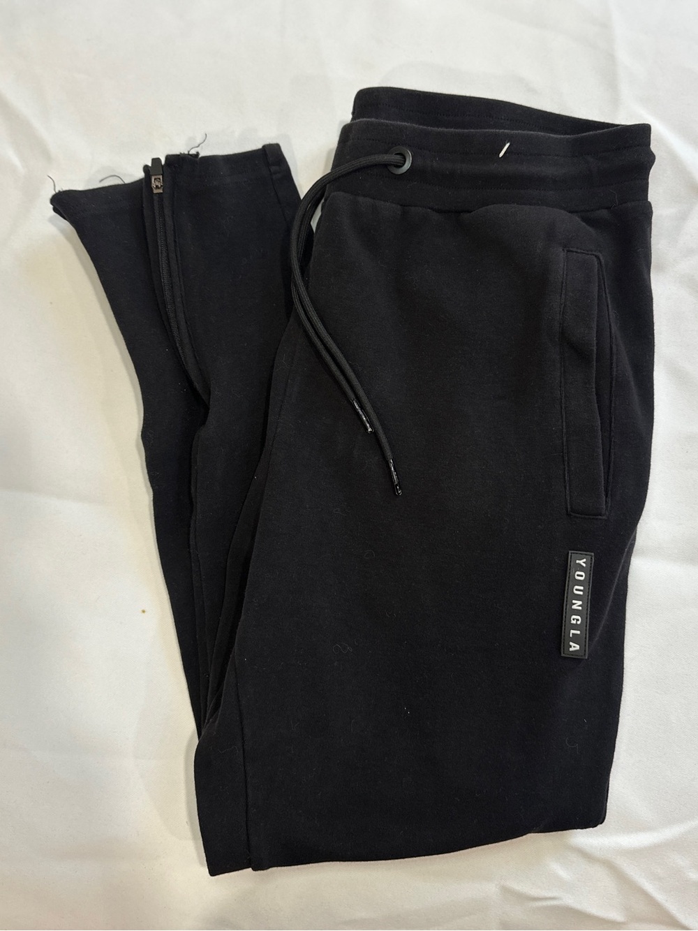 YoungLA Black Slim Tapered Jogger Sweatpants